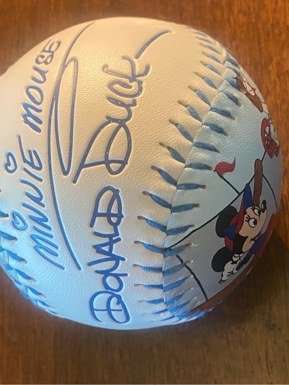 Vintage Disney Fotoball Collectible Baseball Mickey Minnie Goofy Autographs New